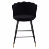 Medium Height Bar Stool VESNA C8736.04 Black Velvet and Metal Frame 50x50x90cm Medium Height Bar Stool VESNA C8736.04 Black Velvet and Metal Frame 50x50x90cm