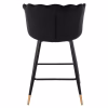 Medium Height Bar Stool VESNA C8736.04 Black Velvet and Metal Frame 50x50x90cm Medium Height Bar Stool VESNA C8736.04 Black Velvet and Metal Frame 50x50x90cm