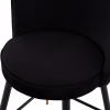 Medium Height Bar Stool VESNA C8736.04 Black Velvet and Metal Frame 50x50x90cm Medium Height Bar Stool VESNA C8736.04 Black Velvet and Metal Frame 50x50x90cm