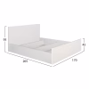 Bed ADLER Double White 160x200 cm