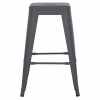Bar Stool MELITA Medium Height Metal in Gray 43x43x67cm. Bar Stool MELITA Medium Height Metal in Gray 43x43x67cm.