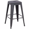 Bar Stool MELITA Medium Height Metal in Gray 43x43x67cm. Bar Stool MELITA Medium Height Metal in Gray 43x43x67cm.