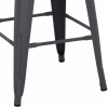 Bar Stool MELITA Medium Height Metal in Gray 43x43x67cm. Bar Stool MELITA Medium Height Metal in Gray 43x43x67cm.