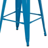 Bar stool MELITA Medium height Metal in Blue 43x43x67cm. Bar stool MELITA Medium height Metal in Blue 43x43x67cm.