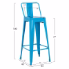 Σκαμπό μπάρ MELITA C8643.08 με Πλάτη Μεταλλικό Μπλέ 43x43x100Yεκ. Σκαμπό μπάρ MELITA C8643.08 με Πλάτη Μεταλλικό Μπλέ 43x43x100Yεκ.