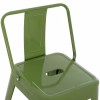 Bar Stool MELITA Medium Height with Back Metal Light Olive Green 42x42x98Y cm. Bar Stool MELITA Medium Height with Back Metal Light Olive Green 42x42x98Y cm.