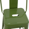 Bar Stool MELITA Medium Height with Back Metal Light Olive Green 42x42x98Y cm. Bar Stool MELITA Medium Height with Back Metal Light Olive Green 42x42x98Y cm.