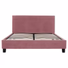 Upholstered Bed BECCA Double Velvet Dusty Pink 150x200 cm