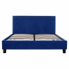 Upholstered Bed BECCA Double Velvet Blue 150x200 cm Upholstered Bed BECCA Double Velvet Blue 150x200 cm