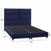 Upholstered Bed MILO Double Blue 160x200 cm Upholstered Bed MILO Double Blue 160x200 cm