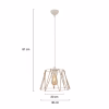 Ceiling Light C7566.03 Metal White with Beige Rope Φ30x81cm
