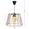 Ceiling light C7617.01 Metal Black with Rope Φ30x70cm