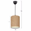 Ceiling lamp C7623.01 Beige Φ19x70cm.