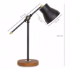 Table Lamp C7584.01 Metal Black with MDF 37x26x44cm Table Lamp C7584.01 Metal Black with MDF 37x26x44cm
