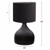 Table Lamp C7593.01 Black Φ18.5x45Hcm