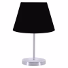 Επιτραπέζιο Φωτιστικό C7599.01 Ασημί με Μαύρο Καπέλο Φ22x37εκ.