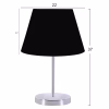 Table Lamp C7599.01 Silver with Black Shade Φ22x37cm