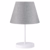 Επιτραπέζιο Φωτιστικό C7603.01 Λευκό με Γκρί Καπέλο Φ22x36εκ.