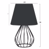 Table Lamp C7604.01 Metal Black Φ22x36cm