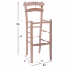 Bar - Cafe Stool TERELL Unpainted Frame 40x42x105 cm. Bar - Cafe Stool TERELL Unpainted Frame 40x42x105 cm.