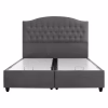 Upholstered Bed MALENA Double with Storage Space Velvet Grey 160X200 cm Upholstered Bed MALENA Double with Storage Space Velvet Grey 160X200 cm