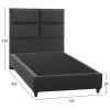 Upholstered Bed MILO Semi-double Grey 120x200 cm Upholstered Bed MILO Semi-double Grey 120x200 cm