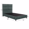 Upholstered Bed MILO Semi-double Nubuck Green 120x200 cm