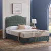 Upholstered Bed MALENA Semi-double Nubuck Green 120x200 cm Upholstered Bed MALENA Semi-double Nubuck Green 120x200 cm