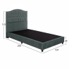Upholstered Bed MALENA Semi-double Nubuck Green 120x200 cm Upholstered Bed MALENA Semi-double Nubuck Green 120x200 cm