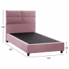 Επενδυμένο Κρεβάτι MILO Ημίδιπλο Βελούδο Σάπιο Μήλο 120x200 εκ. Επενδυμένο Κρεβάτι MILO Ημίδιπλο Βελούδο Σάπιο Μήλο 120x200 εκ.