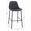 bar stool, grey fabric, metal legs, 47x51x96 bar stool, grey fabric, metal legs, 47x51x96