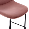 bar stool, dusty pink velvet, metal legs, 47x51x96 bar stool, dusty pink velvet, metal legs, 47x51x96