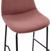 bar stool, dusty pink velvet, metal legs, 47x51x96 bar stool, dusty pink velvet, metal legs, 47x51x96