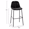 STOOL VINCENT  VELVET BLACK, METAL FRAME 56,5x47x106 cm. STOOL VINCENT  VELVET BLACK, METAL FRAME 56,5x47x106 cm.