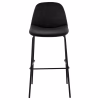 STOOL VINCENT  VELVET BLACK, METAL FRAME 56,5x47x106 cm. STOOL VINCENT  VELVET BLACK, METAL FRAME 56,5x47x106 cm.