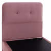 Upholstered Bed DOLORES Single Velvet Dusty Pink 90x200 cm Upholstered Bed DOLORES Single Velvet Dusty Pink 90x200 cm