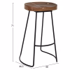 BAR-STOOL TOON WOOD-METAL IN NATURAL-BLACK 45X36X71Hcm. BAR-STOOL TOON WOOD-METAL IN NATURAL-BLACK 45X36X71Hcm.