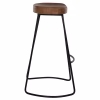 BAR-STOOL TOON WOOD-METAL IN NATURAL-BLACK 45X36X71Hcm. BAR-STOOL TOON WOOD-METAL IN NATURAL-BLACK 45X36X71Hcm.