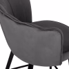 Medium Height Bar Stool VESNA C8736.01 Grey Velvet and Metal Frame 50x50x90cm. Medium Height Bar Stool VESNA C8736.01 Grey Velvet and Metal Frame 50x50x90cm.