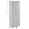 Wardrobe Bailey Double Door White 60x43x181 cm Wardrobe Bailey Double Door White 60x43x181 cm