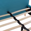 Upholstered Bed MAYLIN Semi-double Velvet Turquoise 120x200 cm