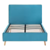 Upholstered Bed MAYLIN Semi-double Velvet Turquoise 120x200 cm