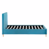 Upholstered Bed MAYLIN Semi-double Velvet Turquoise 120x200 cm
