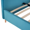 Upholstered Bed MAYLIN Semi-double Velvet Turquoise 120x200 cm