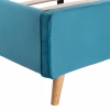 Upholstered Bed MAYLIN Semi-double Velvet Turquoise 120x200 cm
