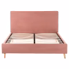Upholstered Bed INDRA Double Velvet Dusty Pink 160x200 cm Upholstered Bed INDRA Double Velvet Dusty Pink 160x200 cm