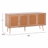 BUFFET COLM  MELAMINE WITH SYNTHETIC RATTAN ON 4 DOORS 160x39,5x71Hcm. BUFFET COLM  MELAMINE WITH SYNTHETIC RATTAN ON 4 DOORS 160x39,5x71Hcm.