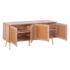 BUFFET COLM  MELAMINE WITH SYNTHETIC RATTAN ON 4 DOORS 160x39,5x71Hcm. BUFFET COLM  MELAMINE WITH SYNTHETIC RATTAN ON 4 DOORS 160x39,5x71Hcm.