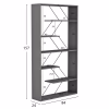 BOOKCASE TARS  GREY MELAMINE-BLACK METAL RODS 84x24x157Hcm. BOOKCASE TARS  GREY MELAMINE-BLACK METAL RODS 84x24x157Hcm.