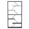 BOOKCASE TARS  GREY MELAMINE-BLACK METAL RODS 84x24x157Hcm. BOOKCASE TARS  GREY MELAMINE-BLACK METAL RODS 84x24x157Hcm.
